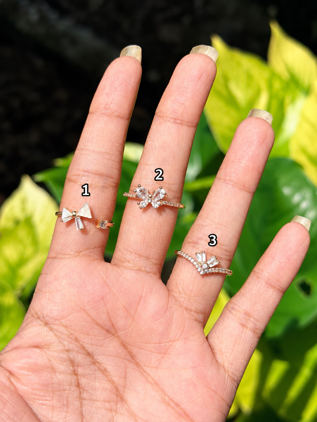 Premium anti tarnish adjustable rings product code R79