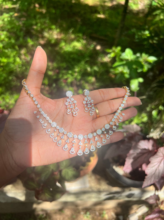 Premium daimond finish bridal necklace product code 60
