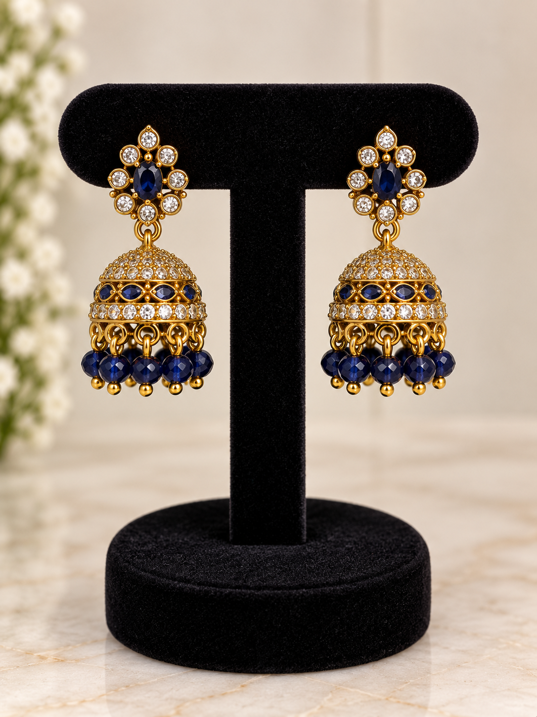 Premium antique gold plated jhumkas product code E235