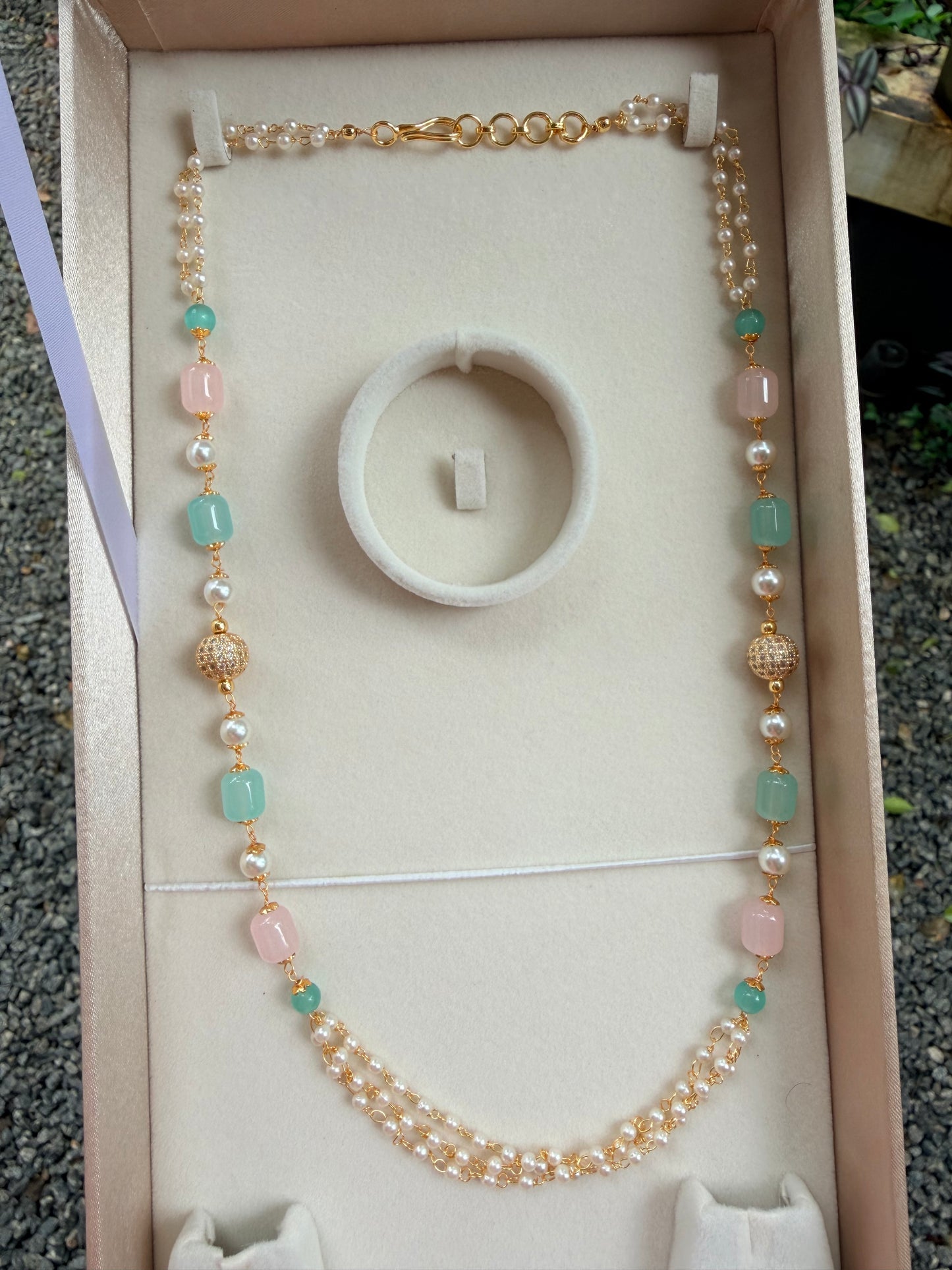 Premium quality layered pearl necklace