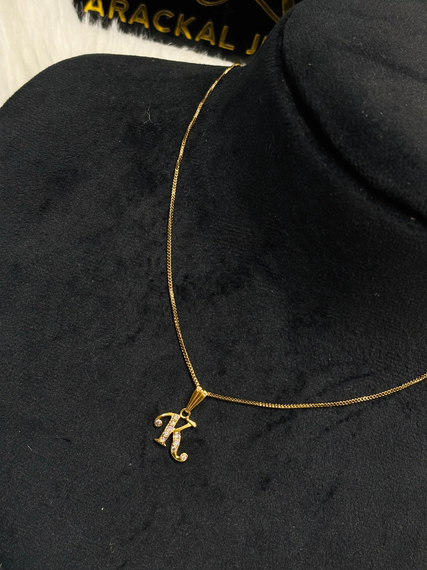 Premium daily wear anti tarnish gold plated ad stone pendant with chain set product code N390