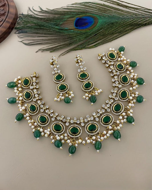 Premium stunning designer ad bridal necklace product code N01
