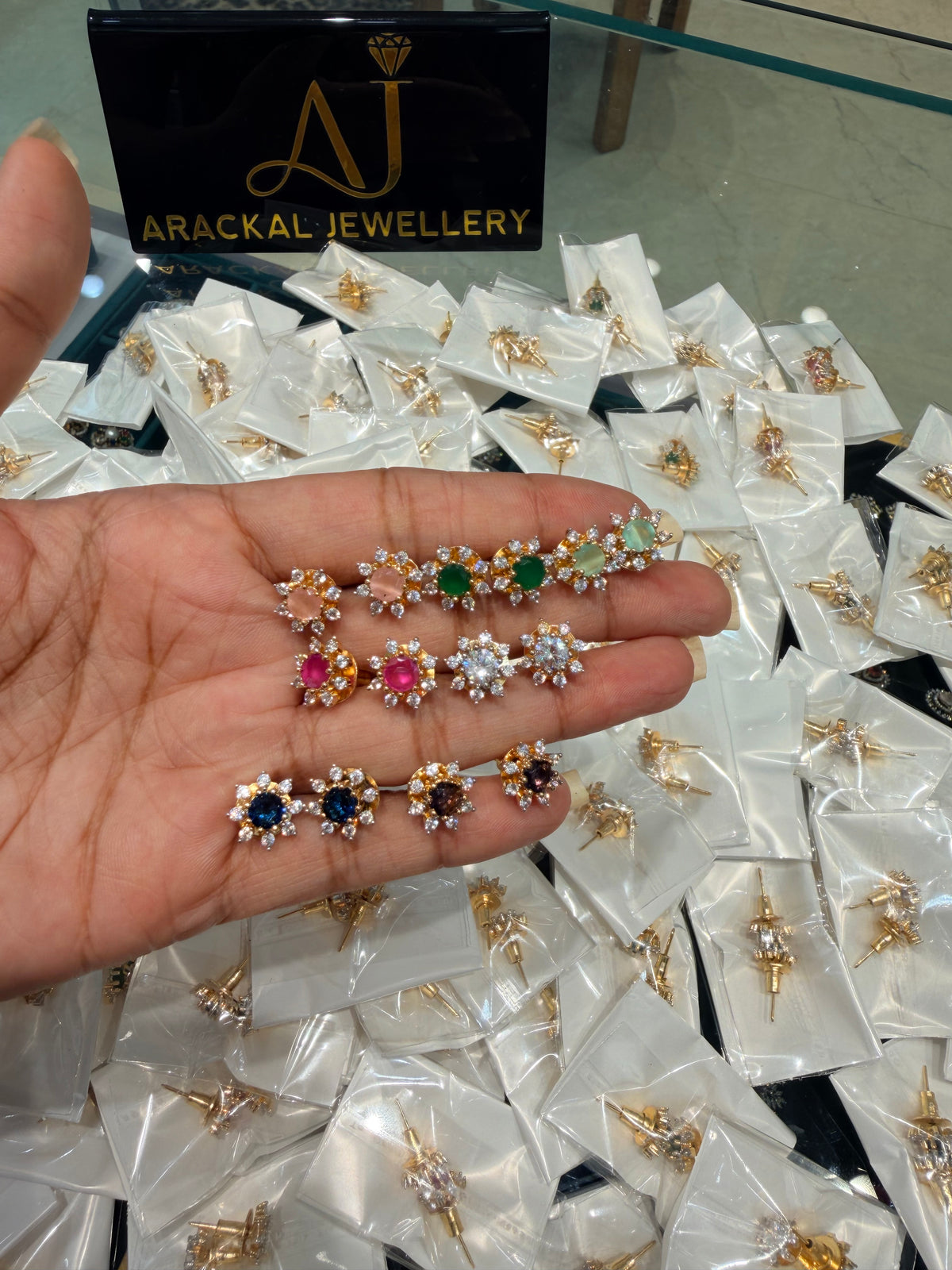 Premium diamond finish party wear stud product code E247