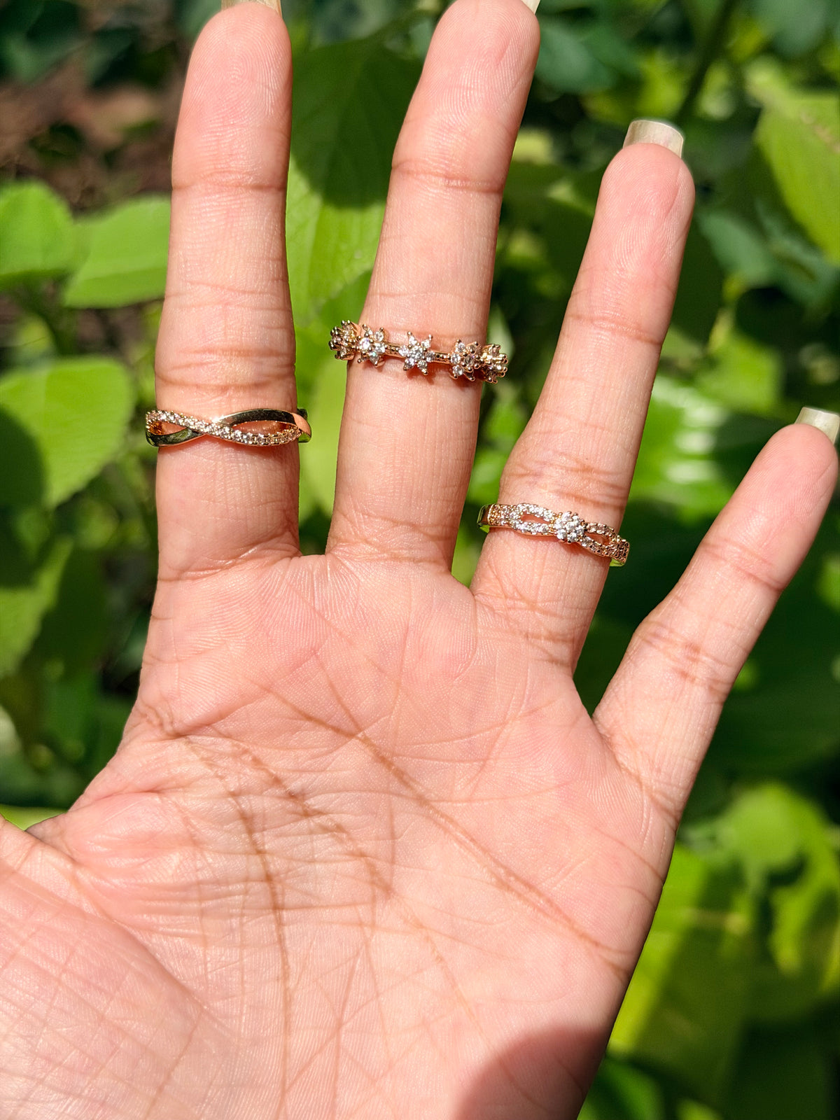 Premium anti tarnish adjustable rings product code R78