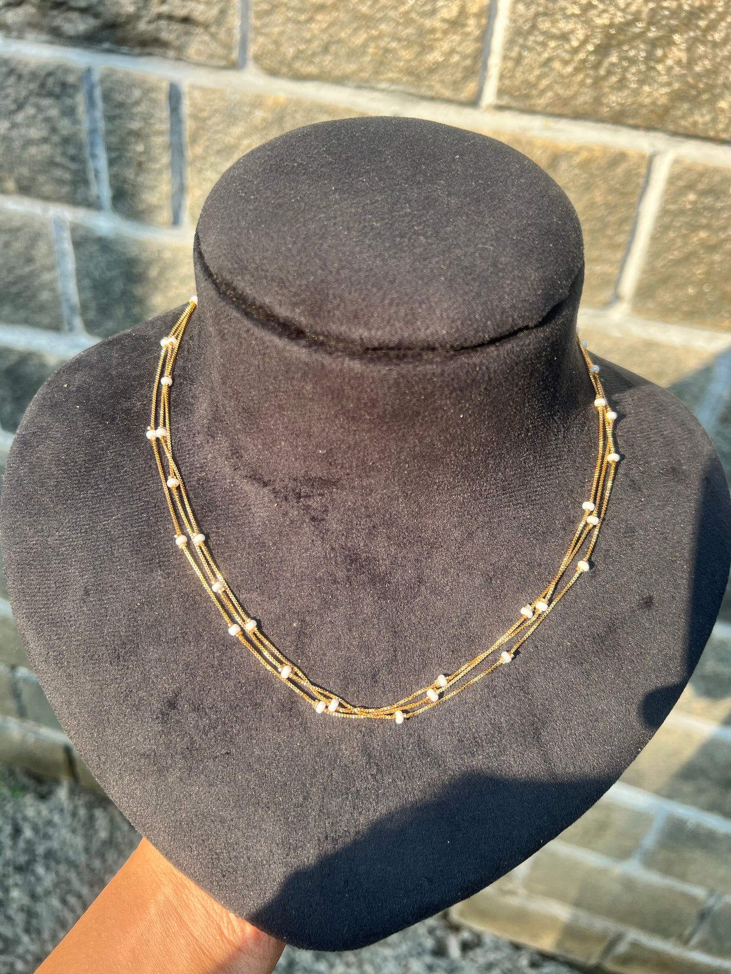 Designer 3layer Moti chain product code P60