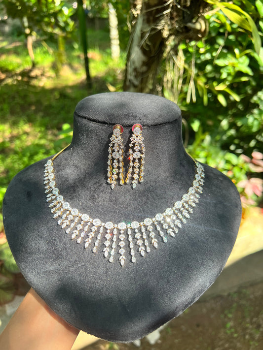 Premium daimond finish bridal necklace product code 59