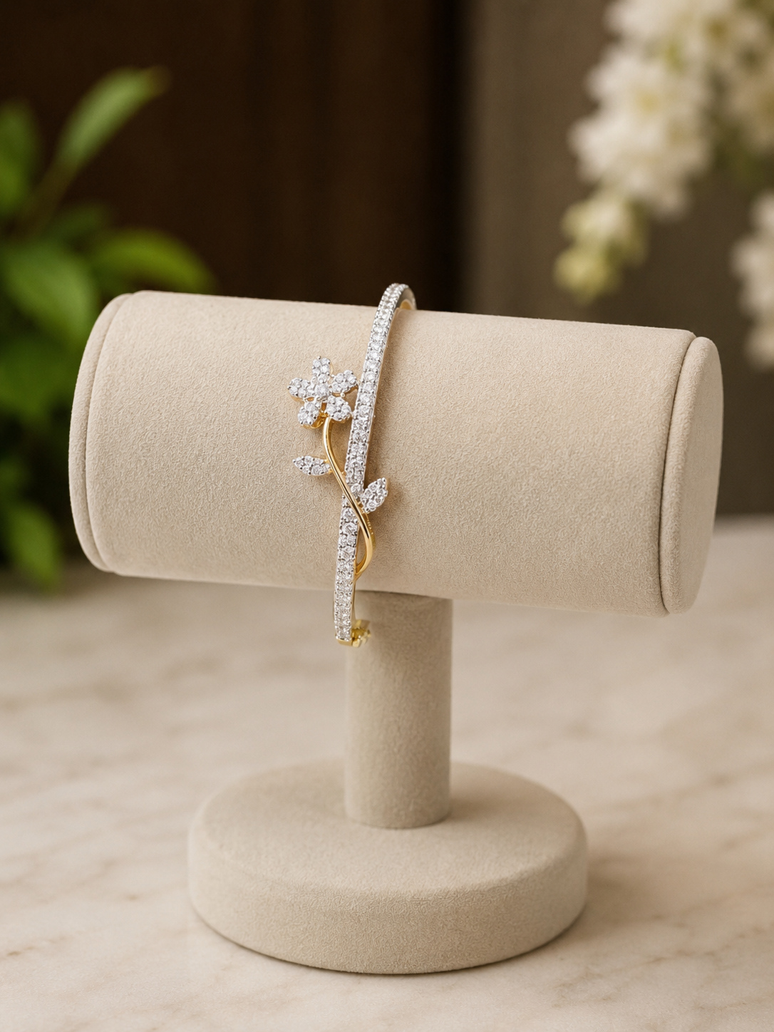 Premium diamond finish party wear openable bracelet product code B210