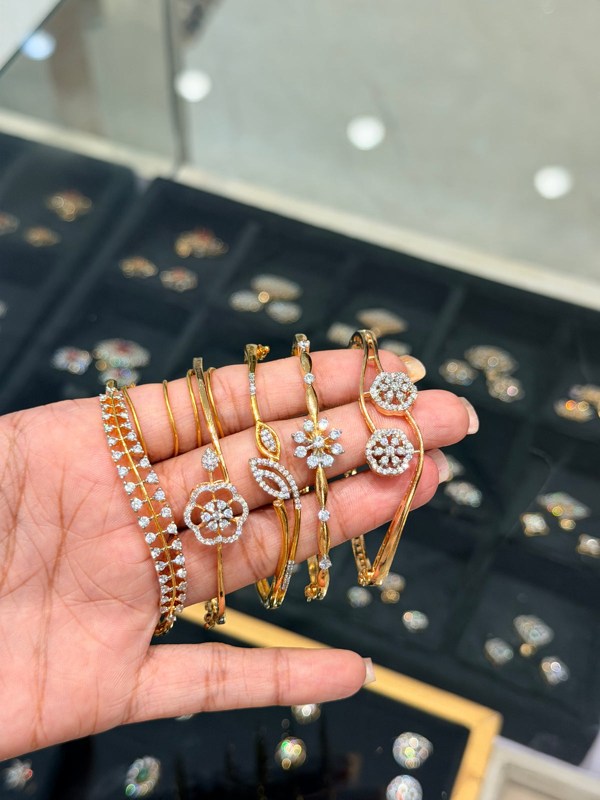 Premium diamond finish party wear openable bracelet product code B240