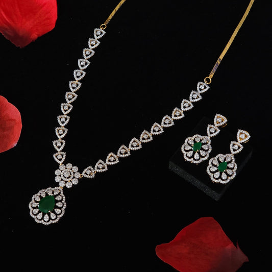 Premium daimond finish Cz necklace set product code N62