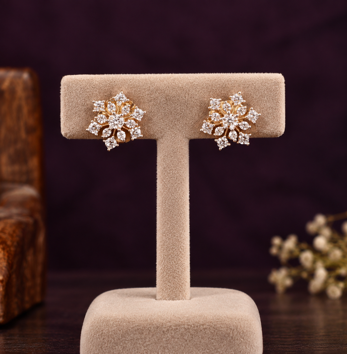 Premium diamond finish star stud product code E234