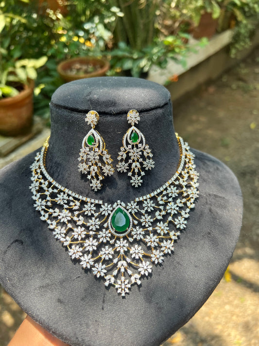 Premium Daimond finish our statement necklace product code 174