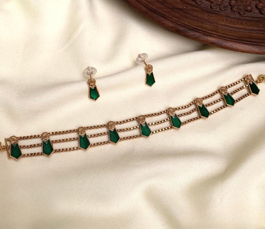 Trending traditional budget friendly nagapadam choker set product code 872