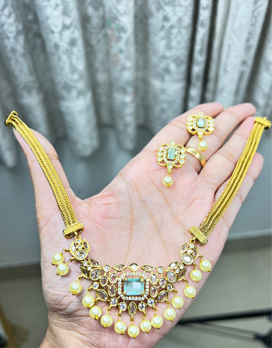 Ad jadau Kundan necklace product code 476