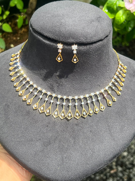 Premium diamond finish Bridal necklace