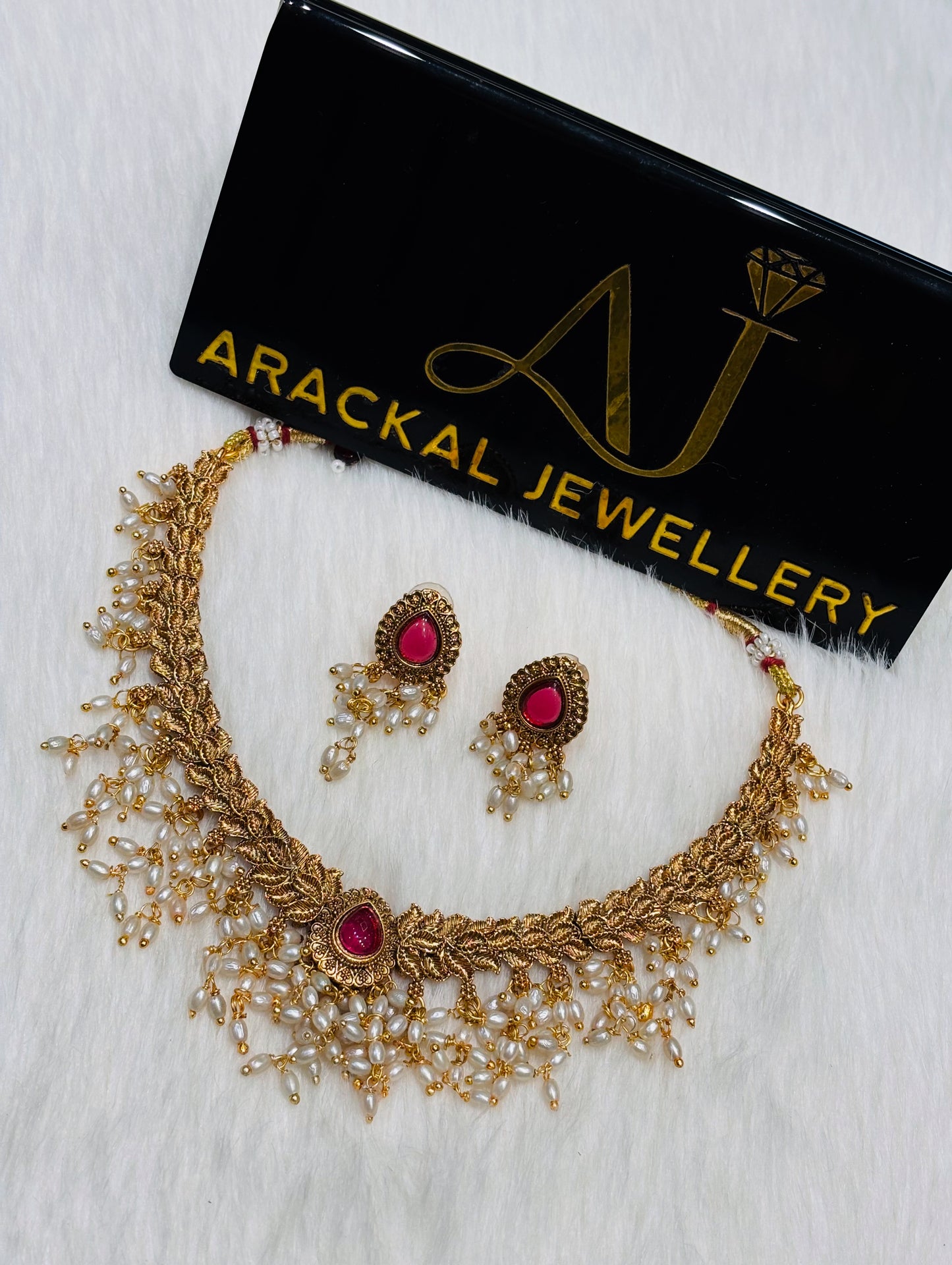 Premium quality non idol rice  pearl necklace product code N360