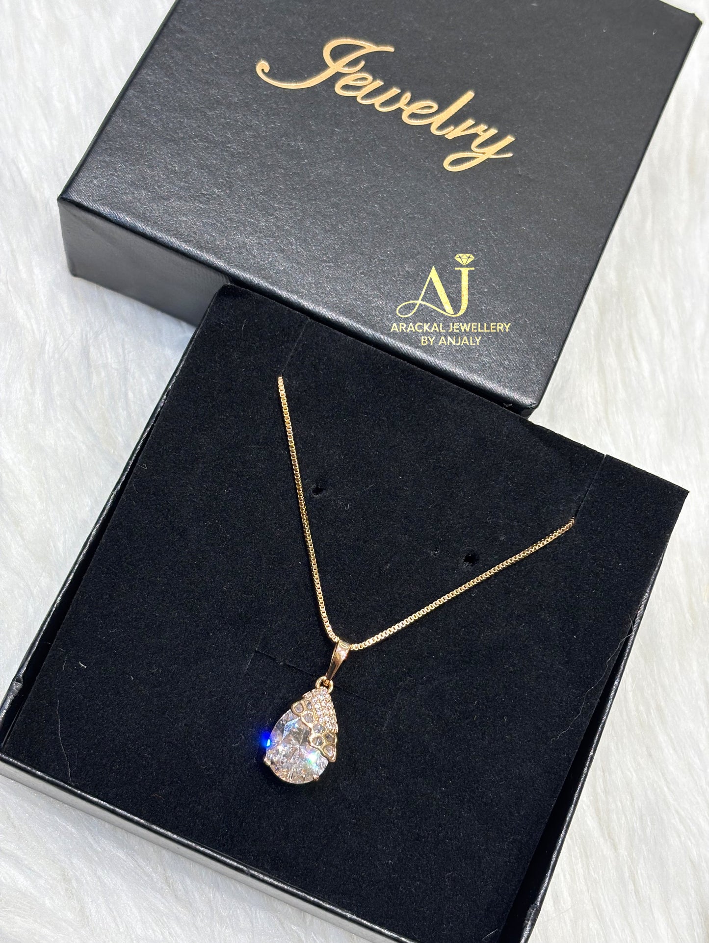 Premium 18k gold plated cz pendant chain product code N20