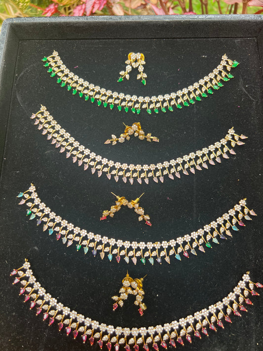 Premium quality ad floral pattern necklace product code 958