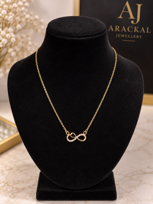 Premium quality ad stainless steel infinity necklace product code AT25