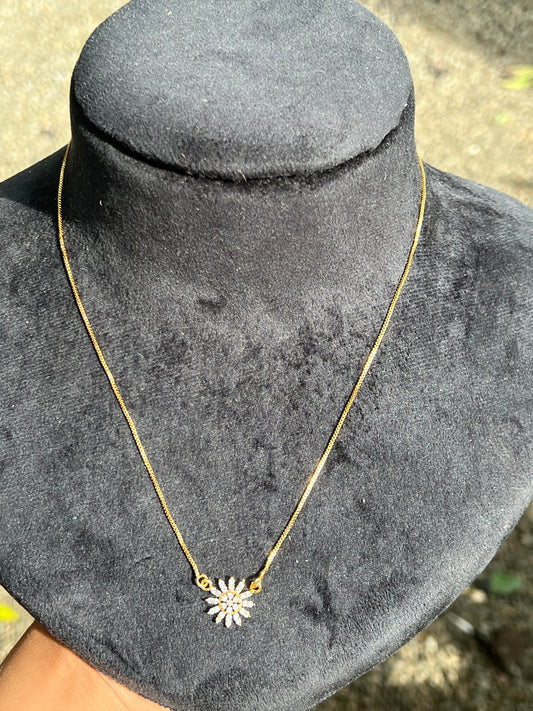 Premium daily wear diamond finish pendant chain product code N120