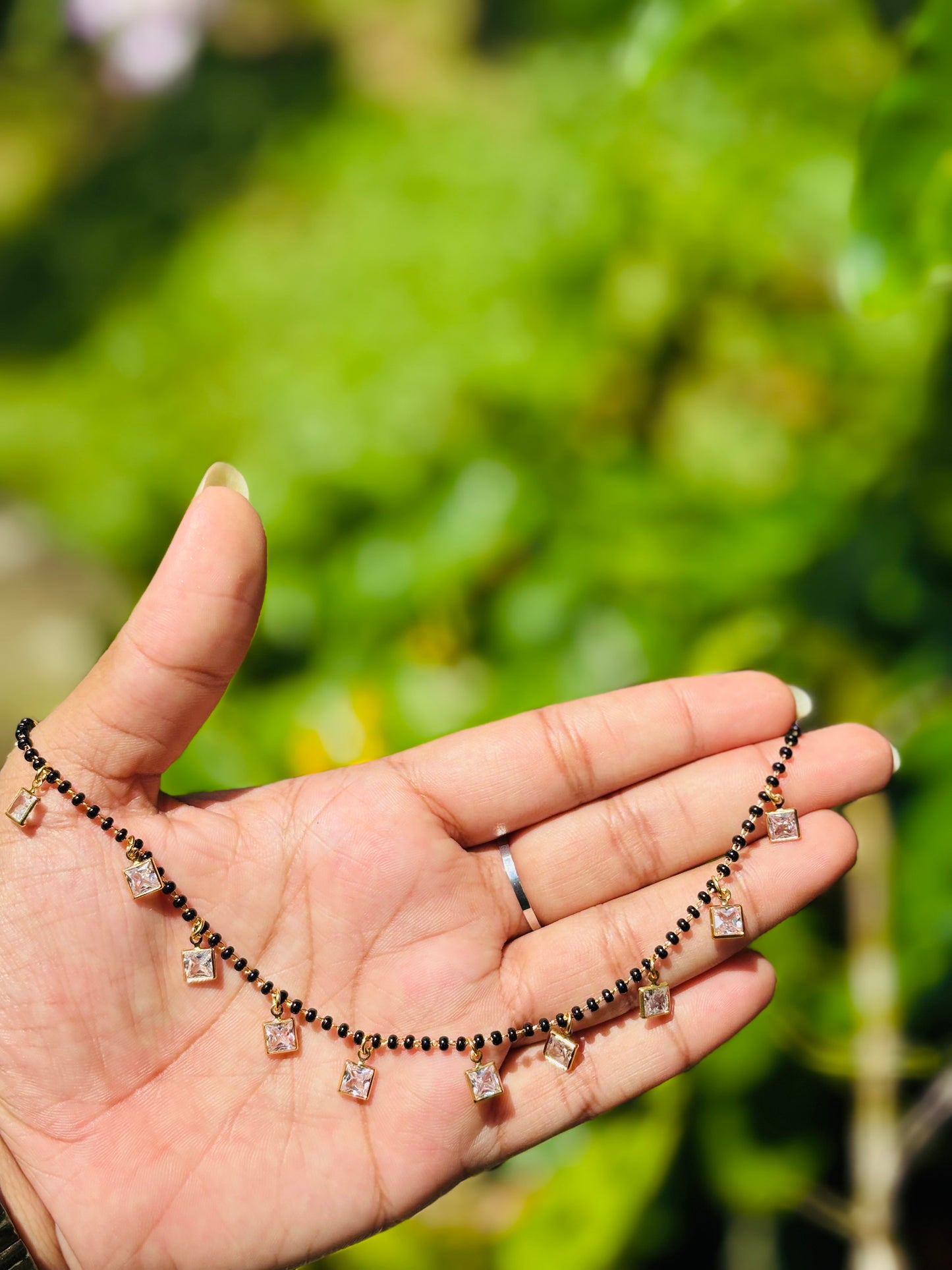 Premium handmade blackbeads simple mangalsutra product code N393