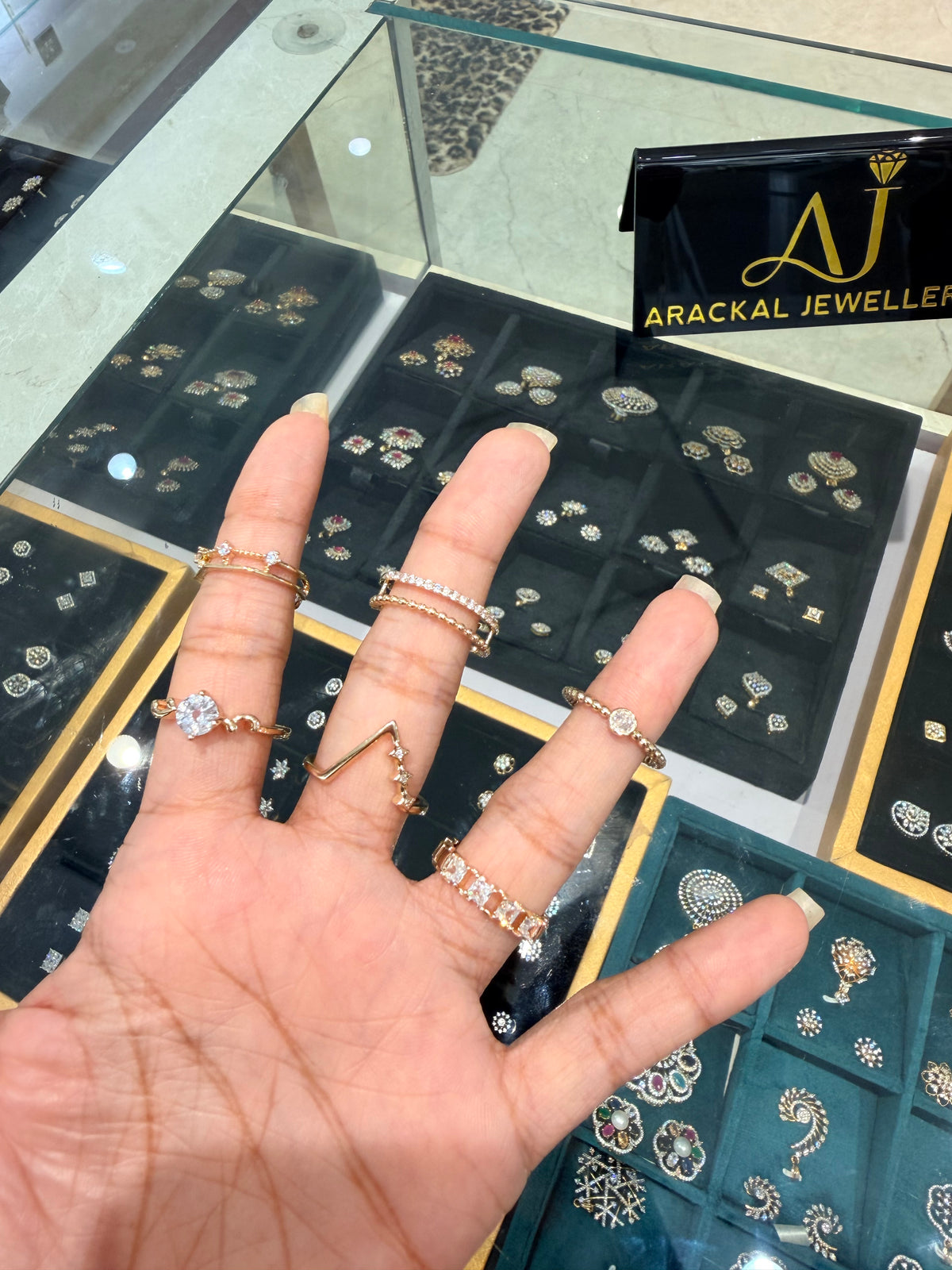 Premium anti tarnish adjustable rings product code R75