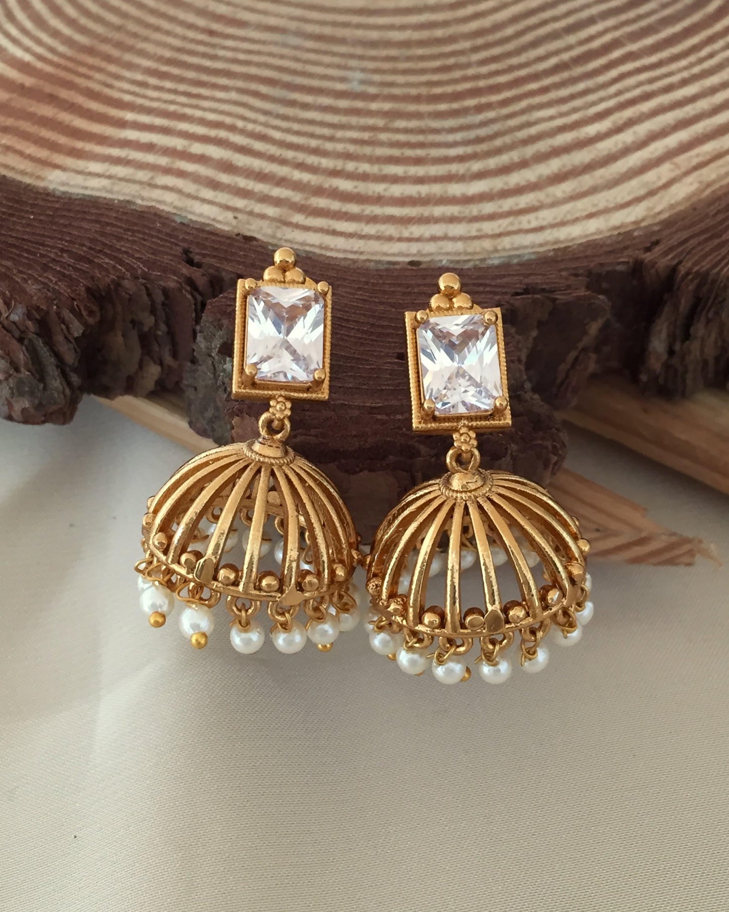 Premium quality stylish delicate pearl hanging jhumka product code E50