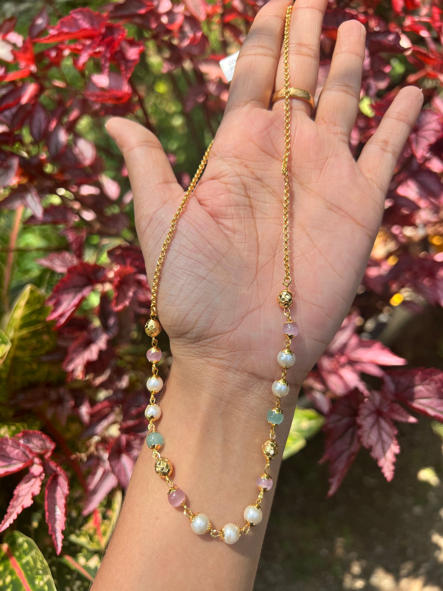 Premium gold plated daily wear necklace product code 1051