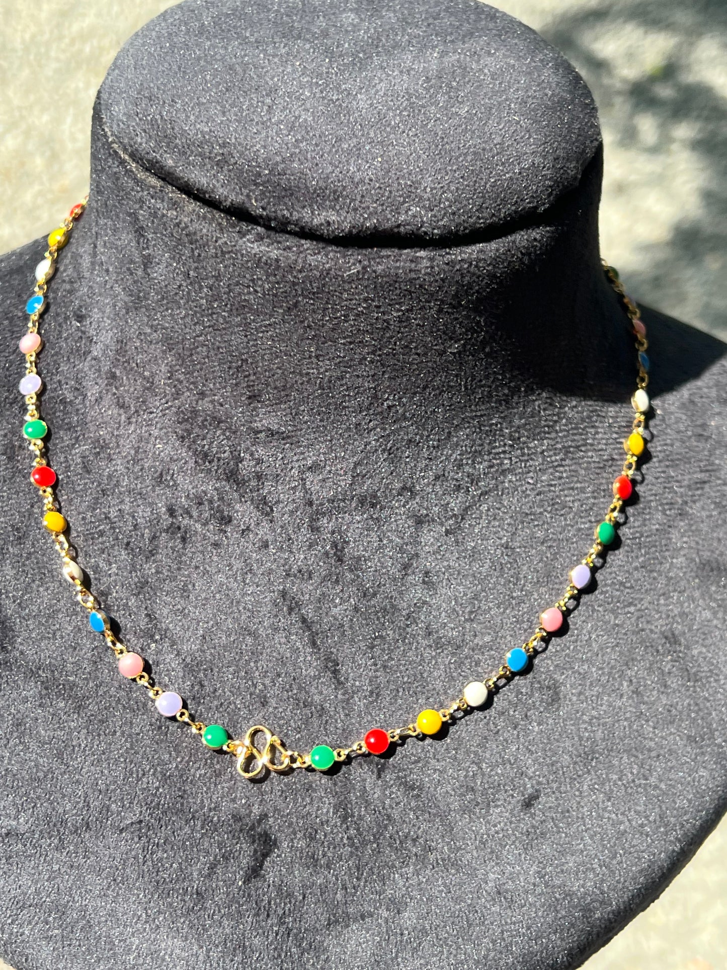 Daily wear gold plated Navarathna chain product code G10