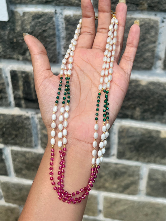 Premium pearl Multi color necklace product code P57