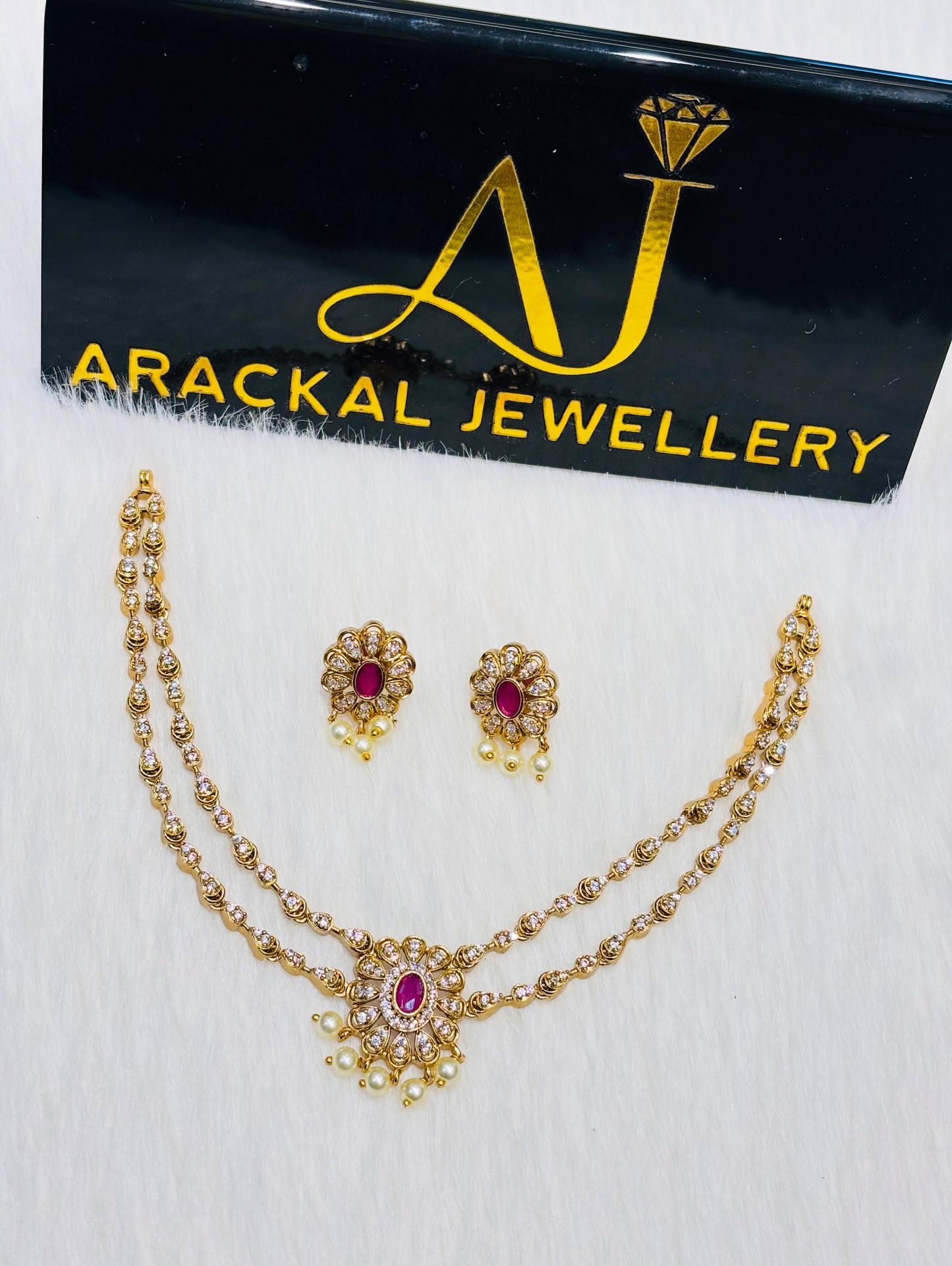 Premium quality ad 2layer necklace product code N293