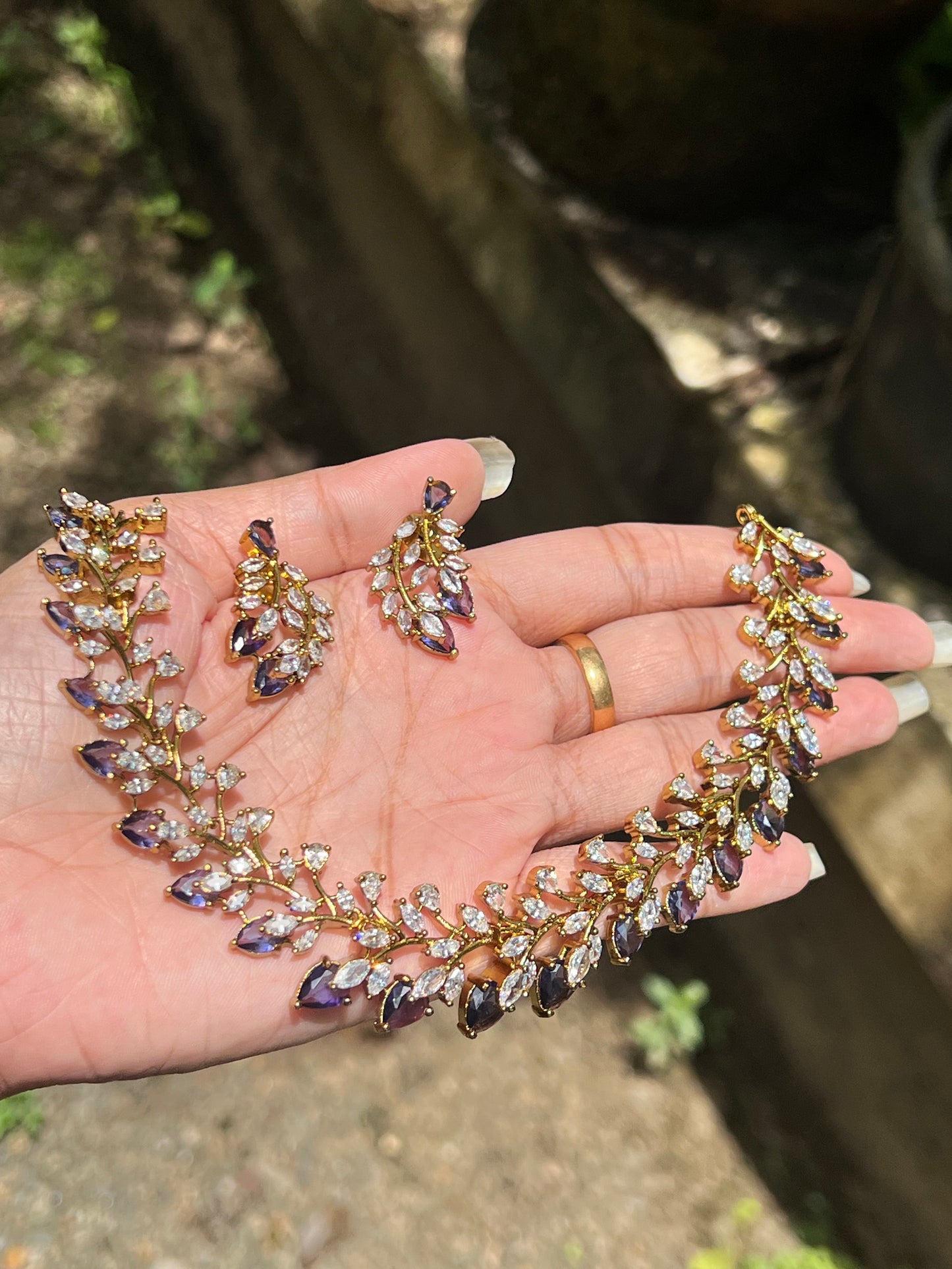 Premium quality ad leaf necklace product code N187