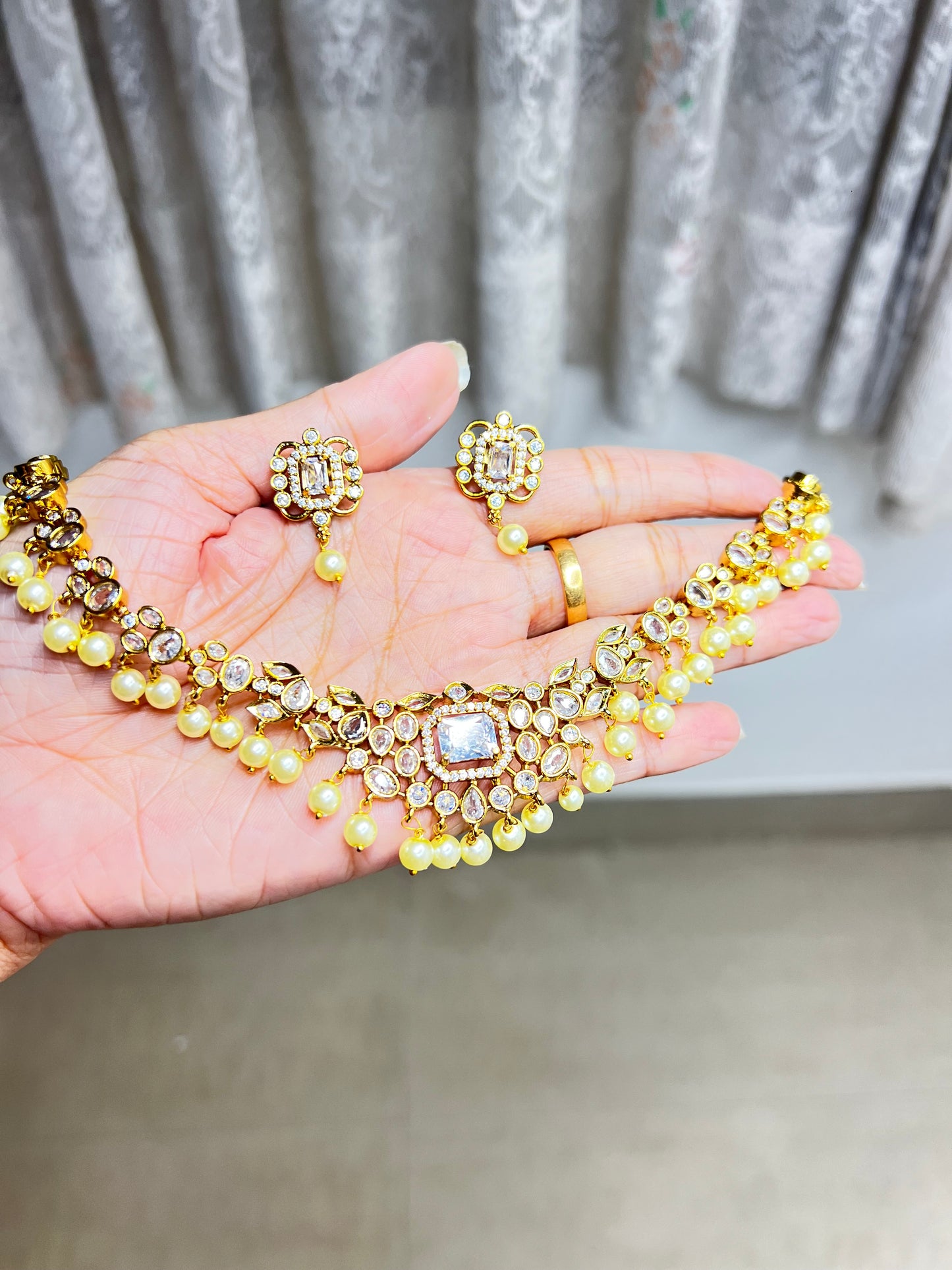 Best seller jadau Kundan pearl hanging necklace product code 510