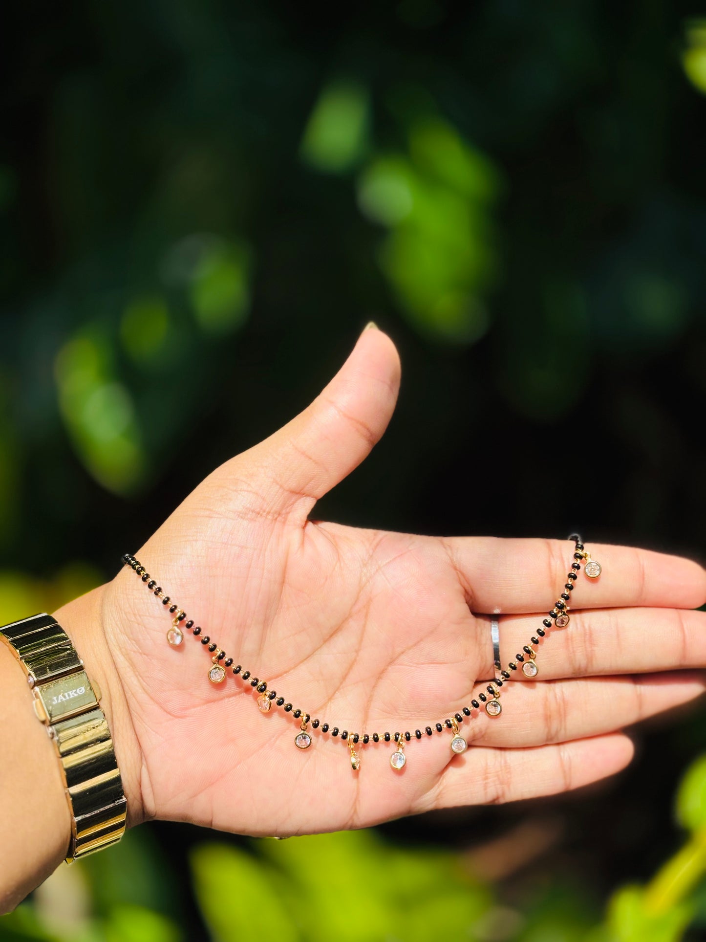 Premium handmade blackbeads simple mangalsutra product code N393