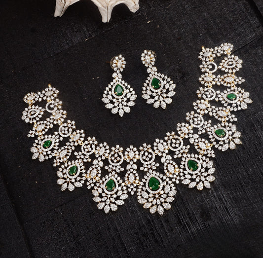 Premium diamond finish bridal necklace product code 894