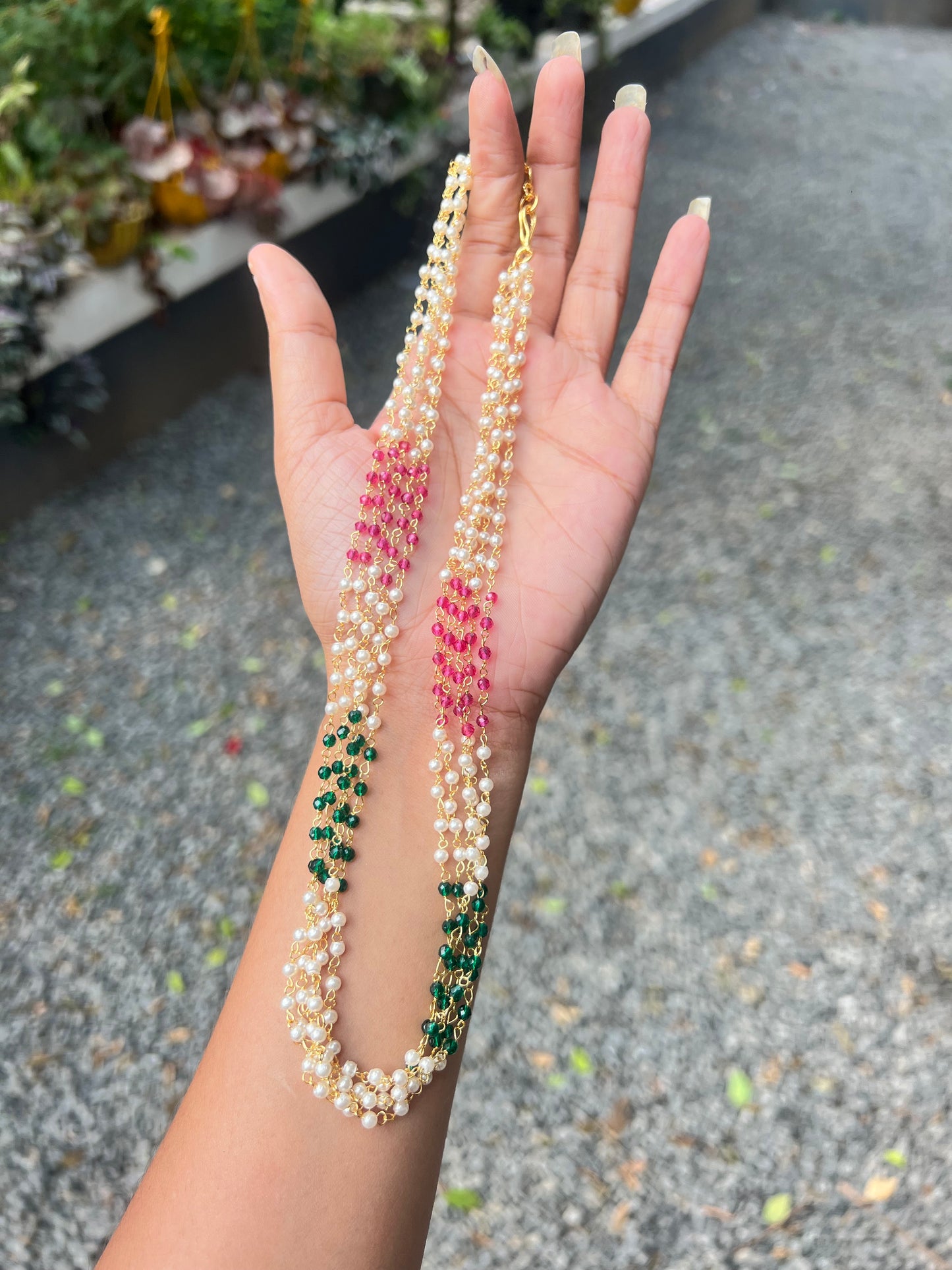 Premium trending pearl Mala product code P25