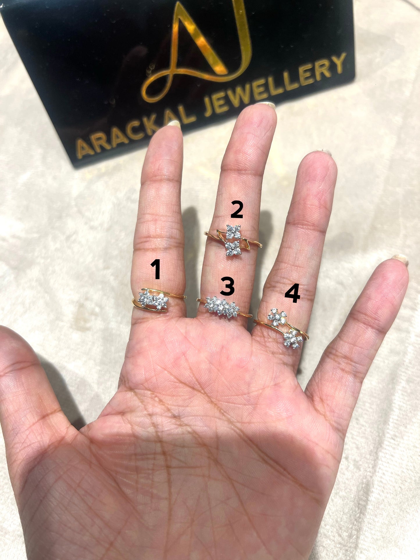 Premium diamond replica adjustable ring product code R55