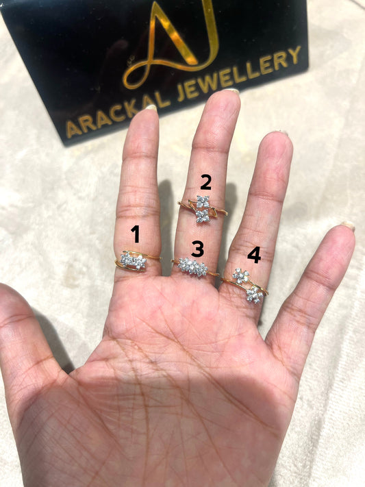 Premium partywear diamond replica  adjustable ring product code R55
