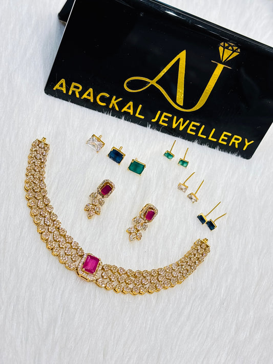 Premium quality 4  stone changeable trending ad necklace product code N250