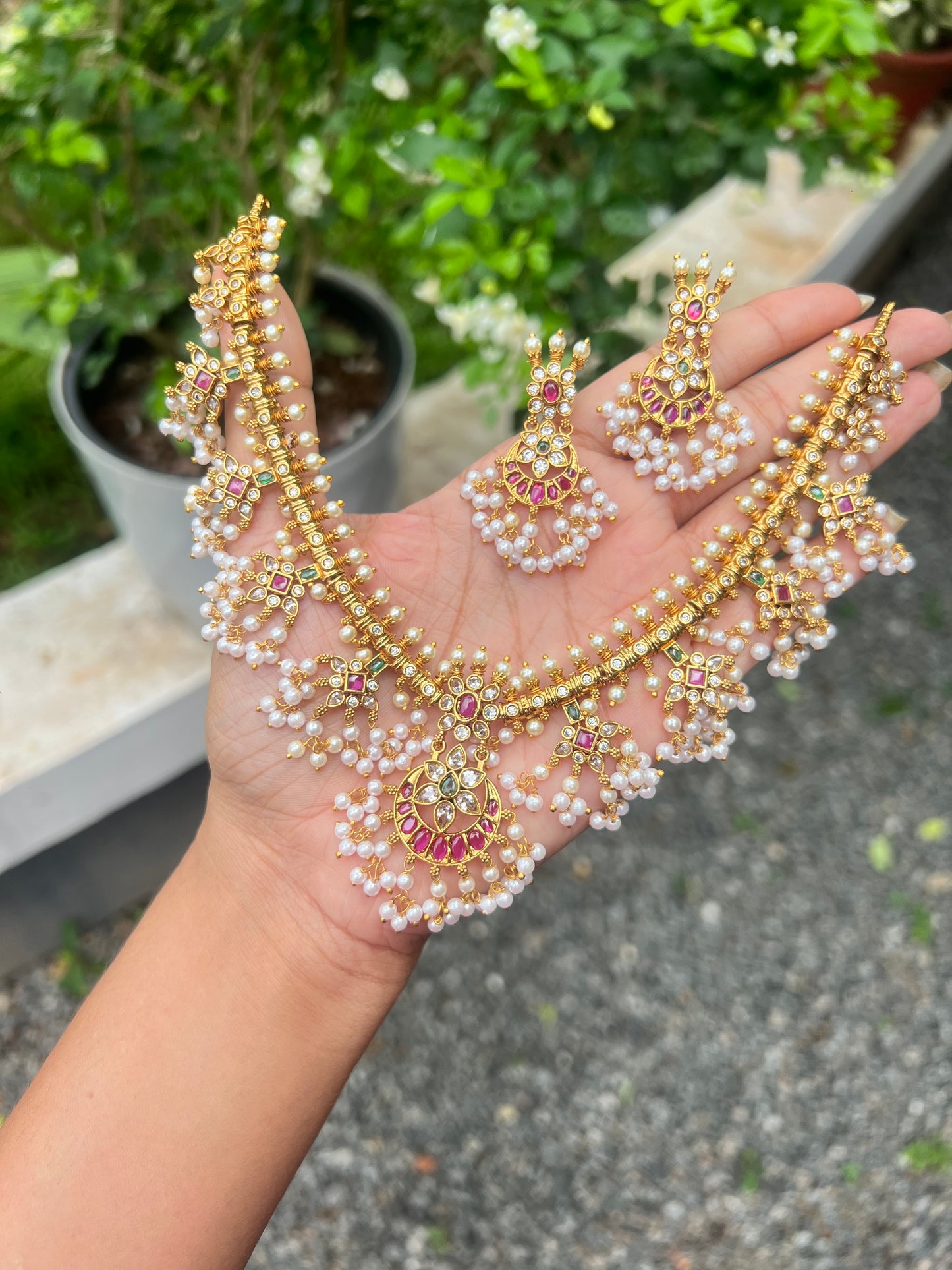 Premium quality non idol guttapusalu necklace set product code T21