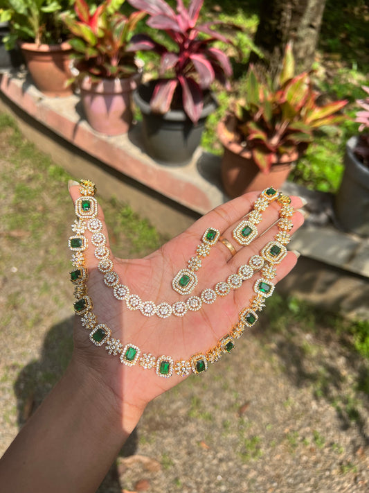 Premium ad 2 layer floral necklace product code 156
