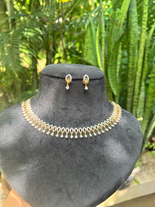 Premium daimond finish bridal necklace product code 57