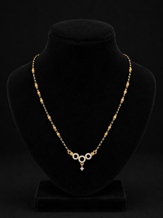 Premium gold plated one layer ad pendant mangalsutra product code G117