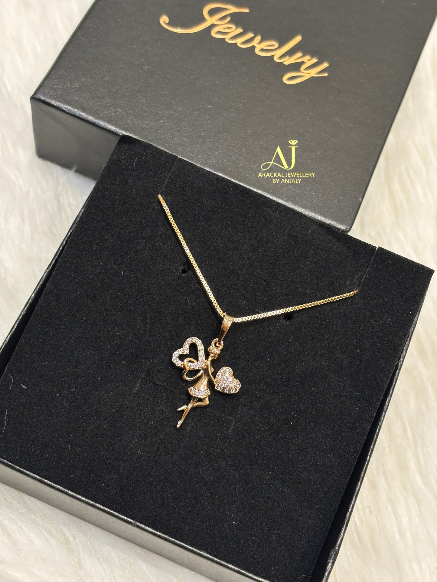Premium 18k gold plated cz pendant chain product code N20