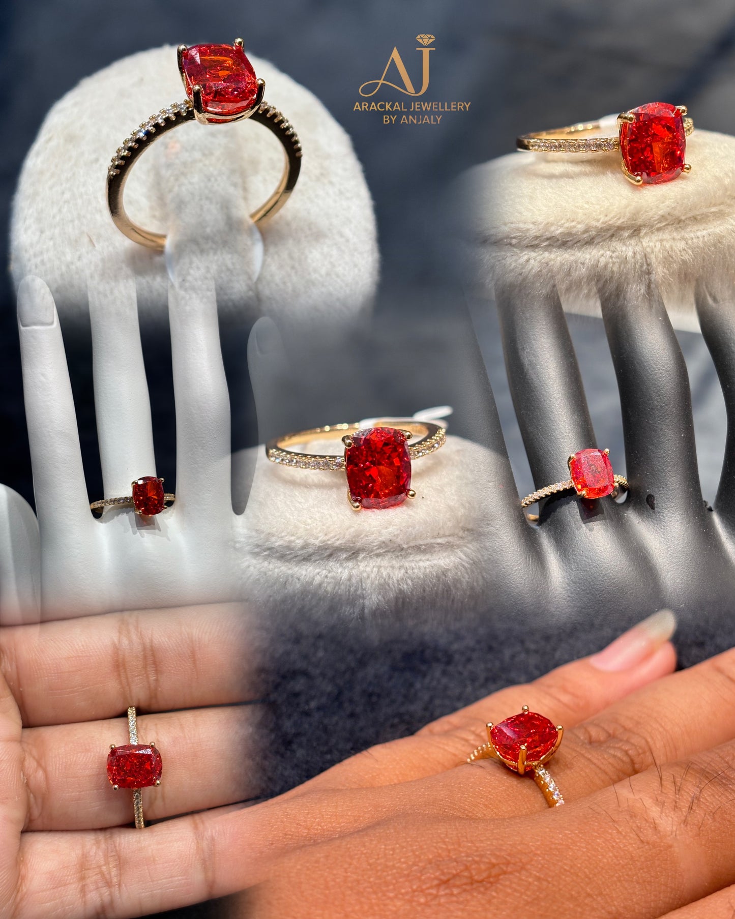Premium quality 18k gold plated anti tarnish rings product code R08