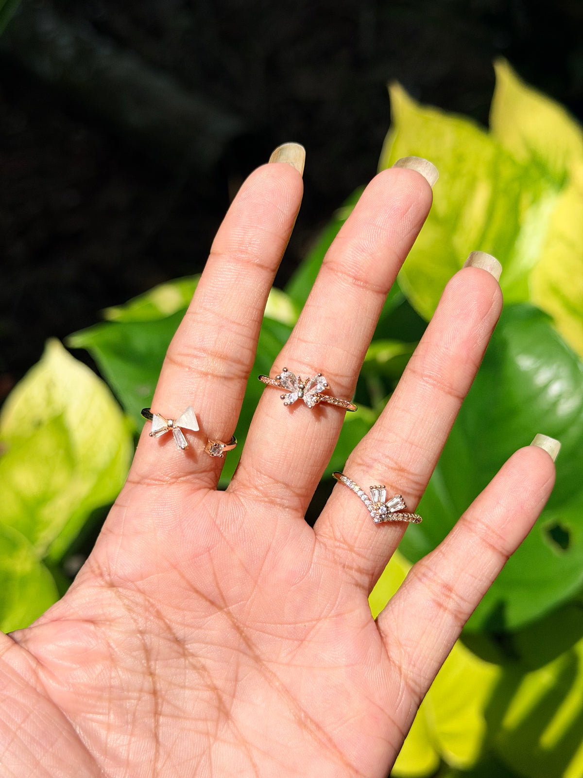 Premium anti tarnish adjustable rings product code R79