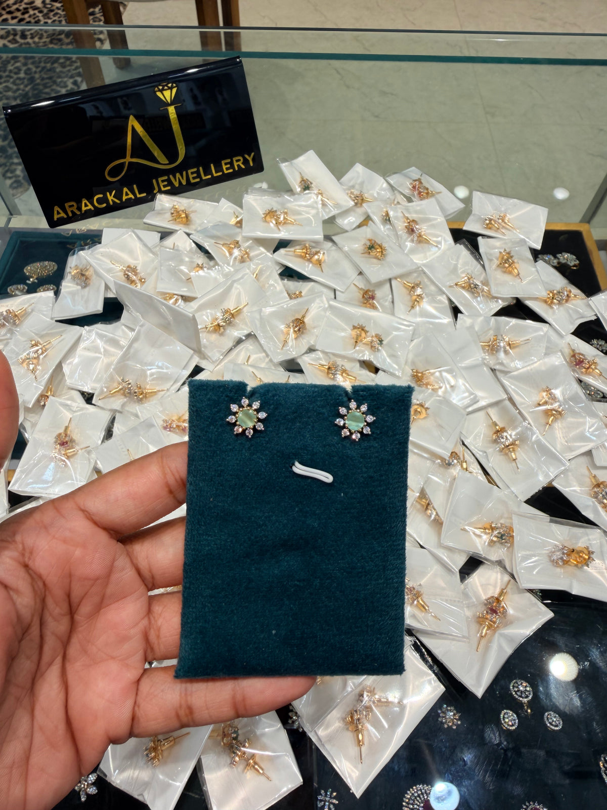 Premium diamond finish party wear stud product code E247