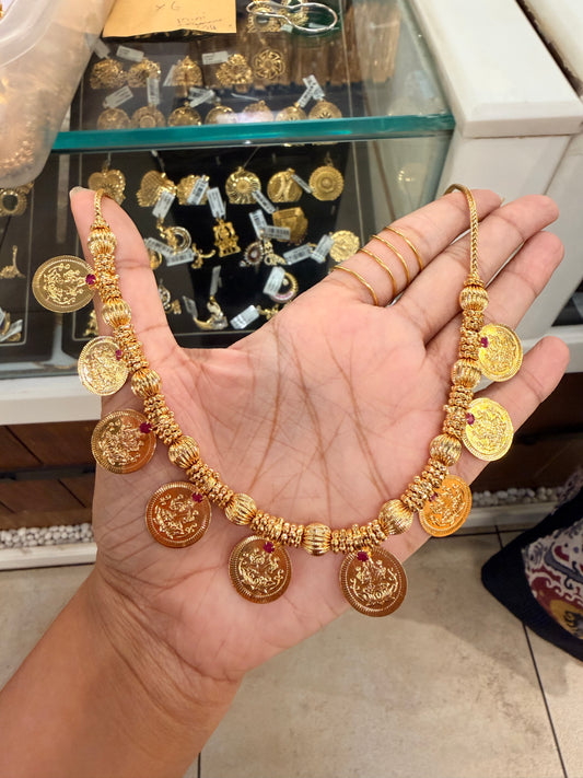 premium gold plated coin necklace product code G113