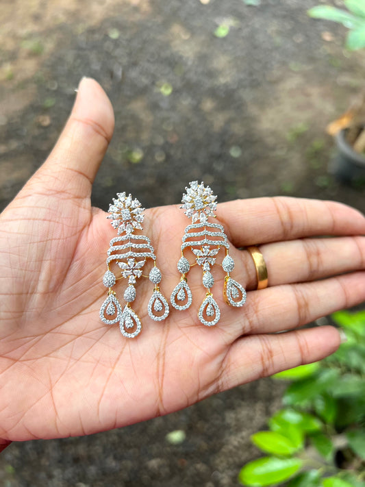 Premium daimond finish ad earrings