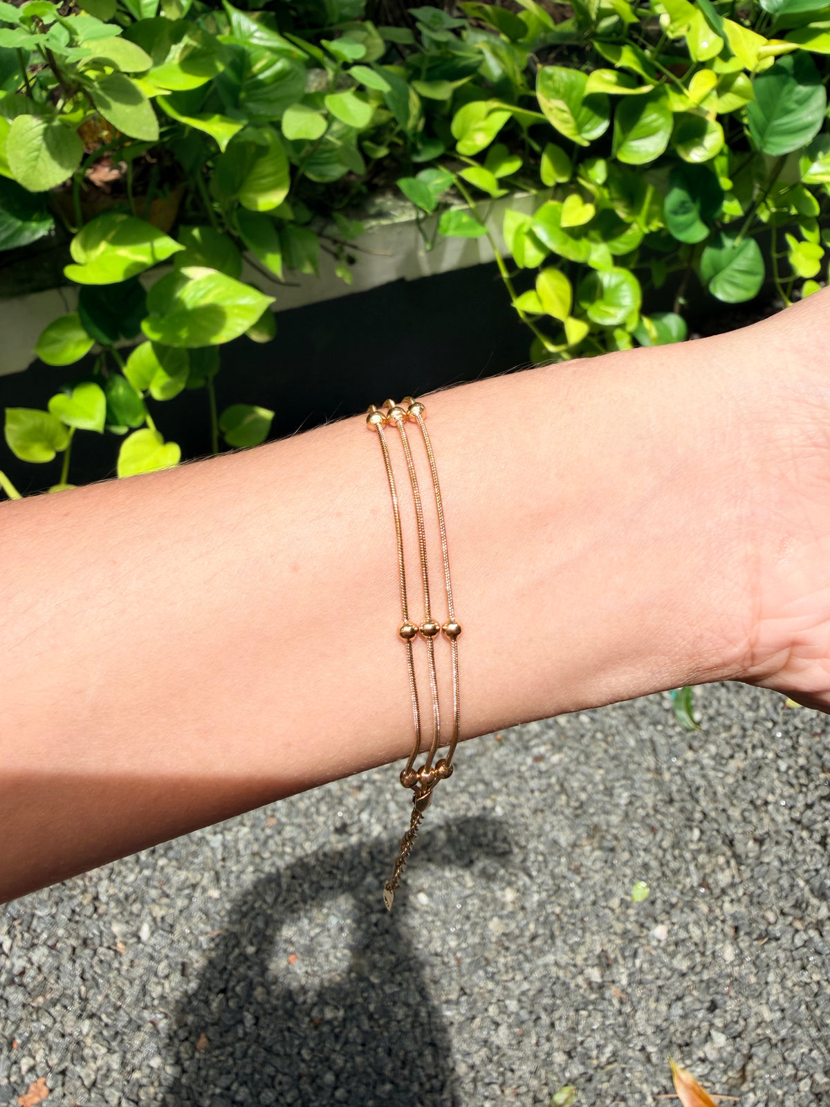 Premium anti tarnish stainless steel adjustable bracelet