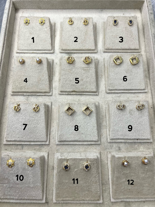 Daily wear gold plated (screw type back )stud product code E16